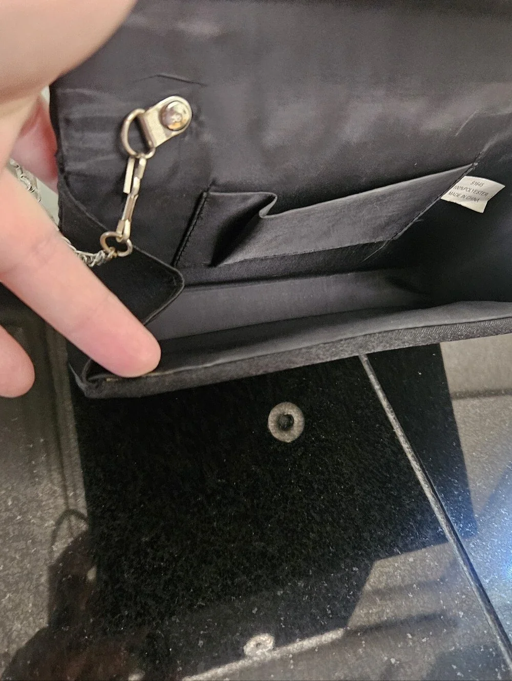 Black Bow Clutch Evening Bag